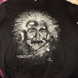 Vintage Einstein Galaxy Solar System Glow in the Dark Shirt